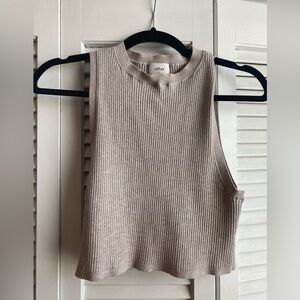 Wilfred Reso Sweater in Heather Oatmeal. Size Large